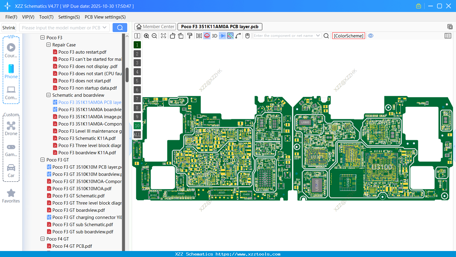 Xiaomi Poco F3 351K11AM0A PCB Layer